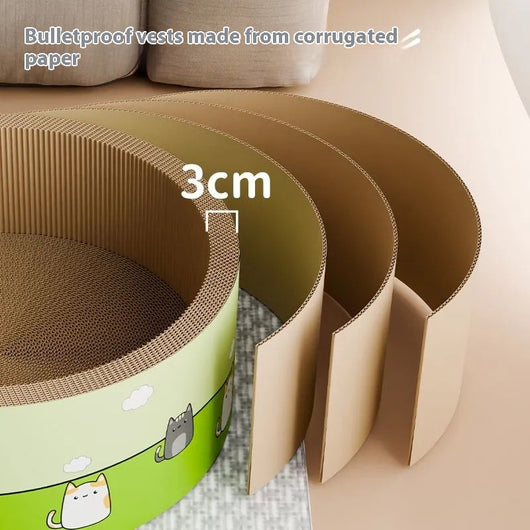 Rascador Circular Grande para Gatos - Tablero Resistente e Integrado - Image 4