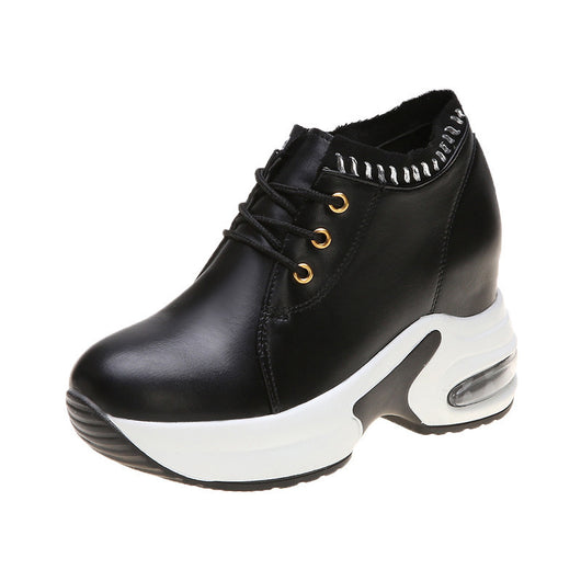 Tenis Deportivos para Mujer con Suela Gruesa y Cuero Fino Elevador - Image 7