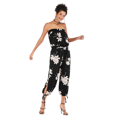Jumpsuit Casual de Chifón Estampado para Mujer - Diseño Elegante y Cómodo - Image 4