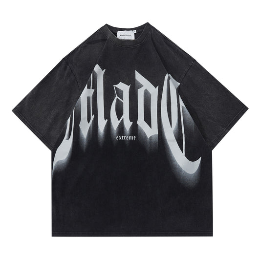 Camiseta Suelta con Letras Grandes - Manga Corta Estilo Urbano - Image 6