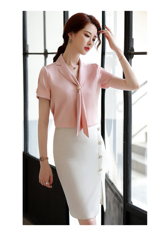 Blusa Suelta de Seda con Escote en V - Camisa Fluida Diosa Elegante - Image 7