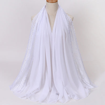 Pañuelo Elegante de Encaje Perlado con Punta Cubierta - Image 8