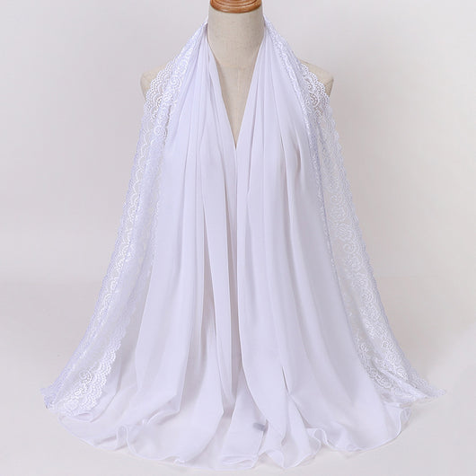 Pañuelo Elegante de Encaje Perlado con Punta Cubierta - Image 8