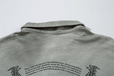 Polo Manga Larga con Letras Distressed Punk Waste Soil - Image 6