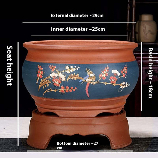 Maceta de Cerámica Púrpura para Bonsái y Plantas de Jardín - Image 2