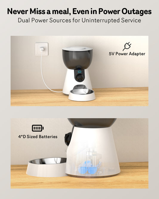 Comedero Automático para Gatos con Cámara 1080P, Visión Nocturna y WiFi 5G - Image 2