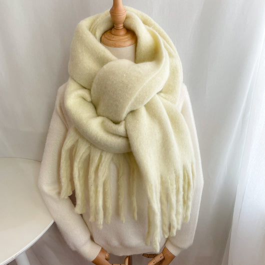 Bufanda Mohair Gruesa y Esponjosa - Abrigo Cálido de Lujo para Mujer - Image 23
