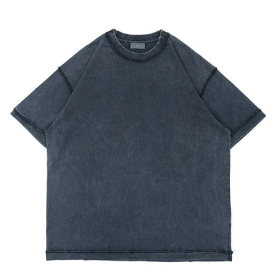 Camiseta Oversized Lavada de Algodón Pesado para Hombre - Image 2