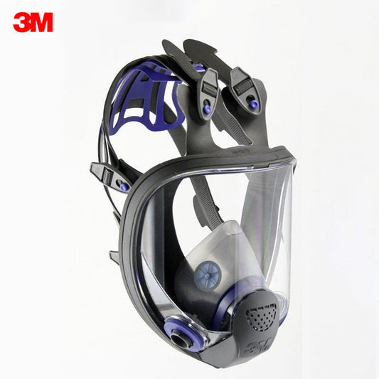 Máscara Facial de Silicona Protectora Contra Gases y Polvo