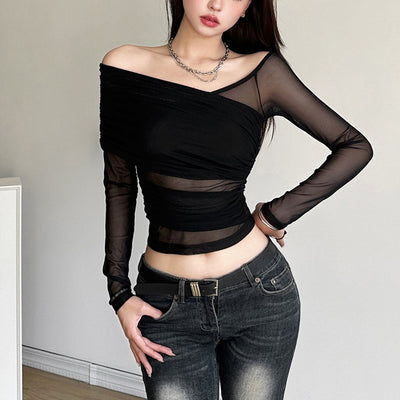 Blusa Ajustada de Manga Larga Elegante para Mujer - Image 9