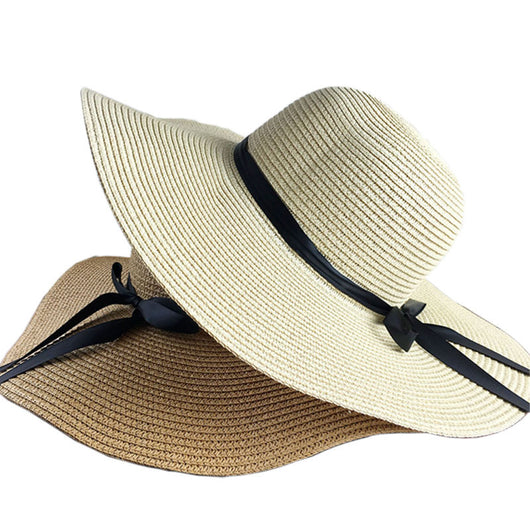 Sombrero de Playa Plegable con Lazo para Mujer - Protección Solar Verano - Image 2