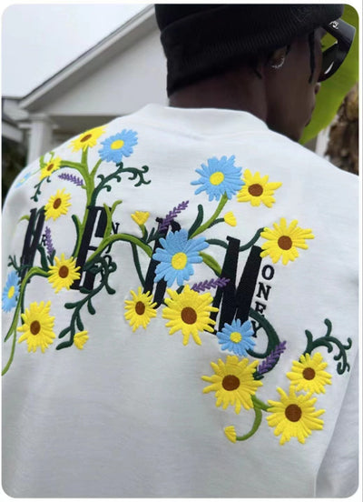 Playera Estival para Hombre con Bordado de Flores - Image 6