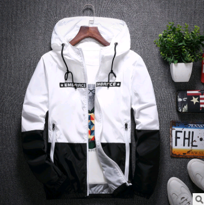 Chaqueta Delgada Impermeable con Capucha para Hombre - Abrigo Versátil Primavera Otoño