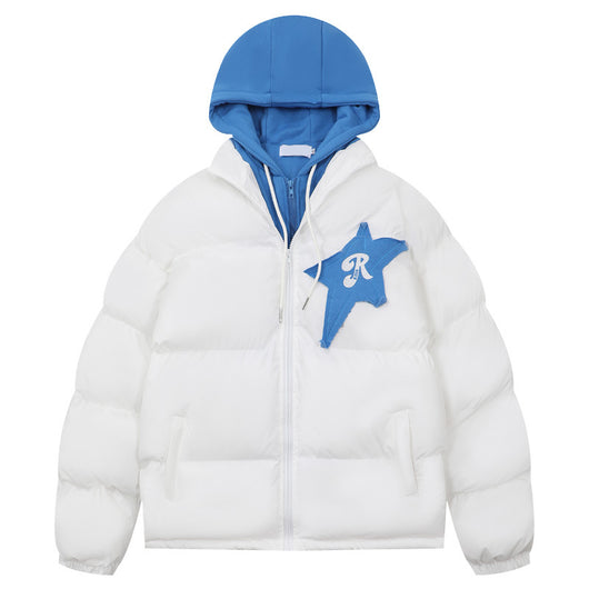Chaqueta Acolchada con Capucha y Parches de Estrella - Estilo Urbano - Image 13