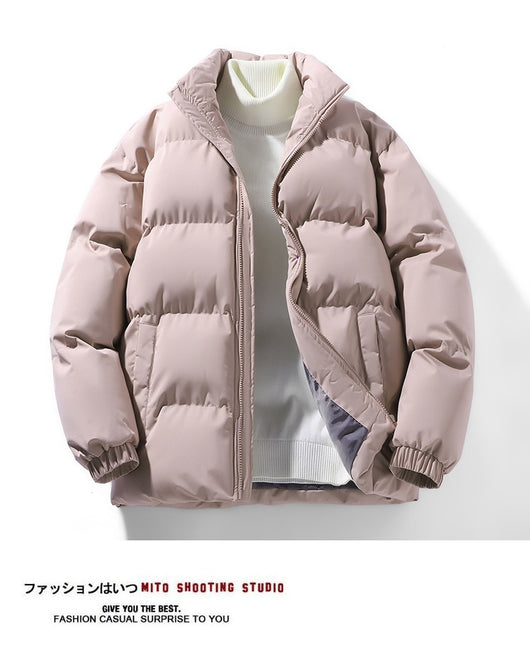 Abrigo Suelto Estilo Hong Kong Cuello Alzado Algodón Otoño Invierno - Image 15