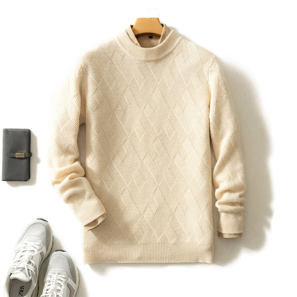 Suéter de Cuello Redondo en Cashmere Premium para Hombre