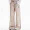 Pantalones Rectos Anchos Vintage con Estampado de Cadena para Mujer