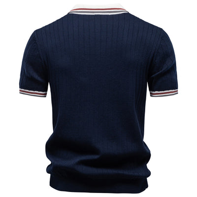 Polo Ejecutivo Bicolor de Manga Corta para Hombre - Image 20