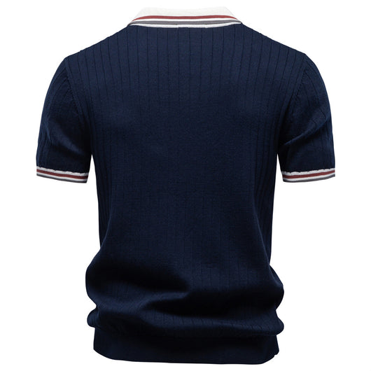 Polo Ejecutivo Bicolor de Manga Corta para Hombre - Image 20