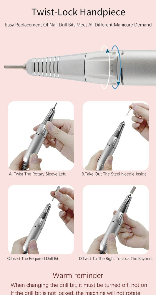 Lijadora Eléctrica Portátil para Uñas con Almacenamiento - Image 20