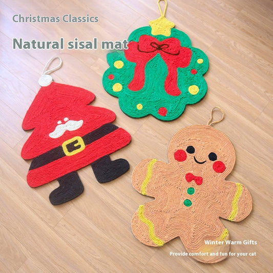 Rascador para Gatos de Sisal Navideño - Resistente y sin Pelusa