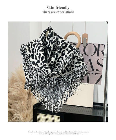 Bufanda Chal Leopardo con Flecos 2 en 1 Cálida y Elegante - Image 12