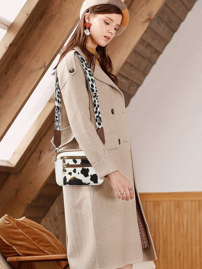 Bolsa Crossbody Multiusos con Diseño Vaca y Cierre de Cremallera - Image 21
