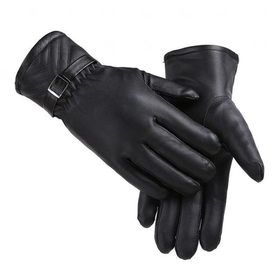 Guantes de Cuero de Invierno Unisex con Forro Polar y Pantalla Táctil - Image 6