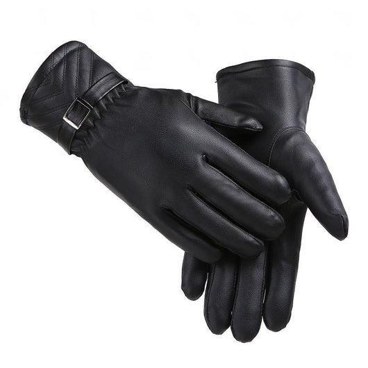 Guantes de Cuero de Invierno Unisex con Forro Polar y Pantalla Táctil - Image 6