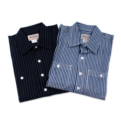 Camisa de Rayas Verticales Estilo Retro Americano para Hombre