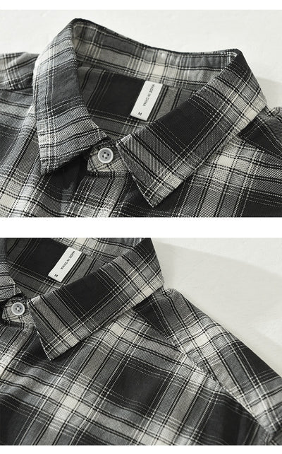 Camisa Cuadriculada Suelta y Cómoda para Hombre - Image 11