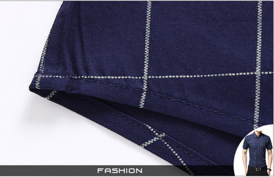 Camisa Casual de Cuadros para Hombre de Manga Corta - Image 9