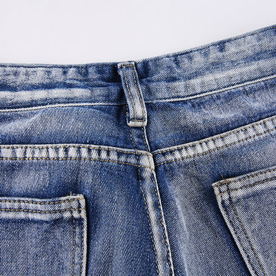 Jeans Rectos con Parche de Letra Personalizada Street - Image 14