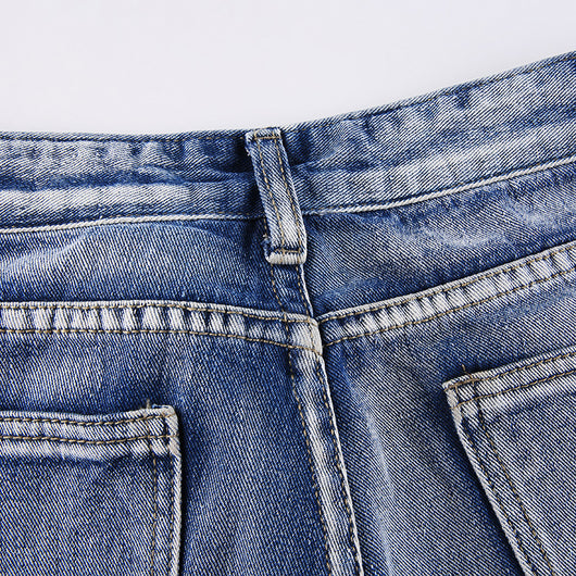 Jeans Rectos con Parche de Letra Personalizada Street - Image 14
