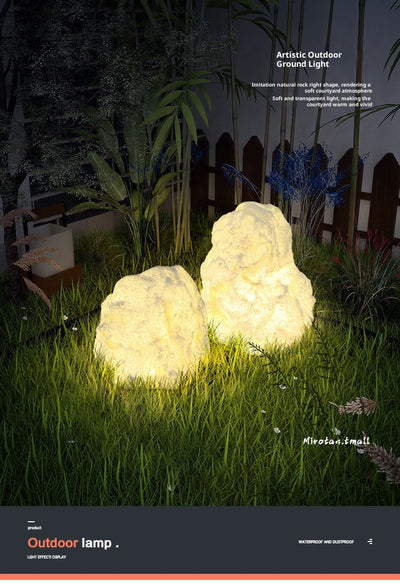Lámpara de Piso Impermeable para Jardín y Terraza en Resina de Piedra - Image 10