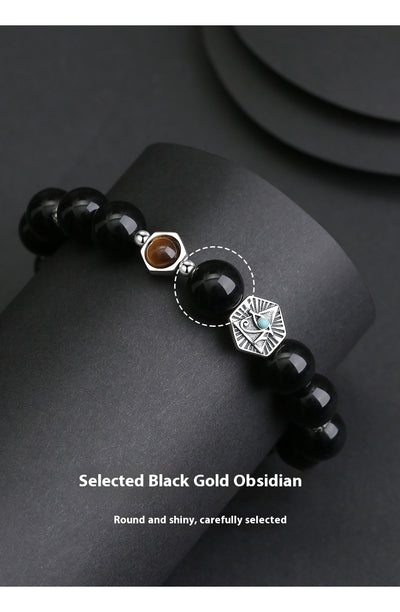 Pulsera Ojo de Tigre Retro para Hombre en Plata de Ley 925 - Image 9