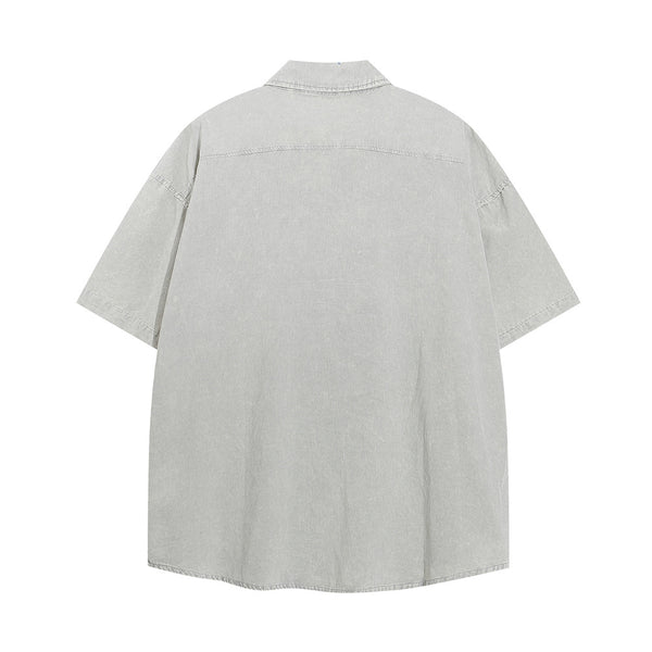 Camisa Casual con Bolsillo Bordado