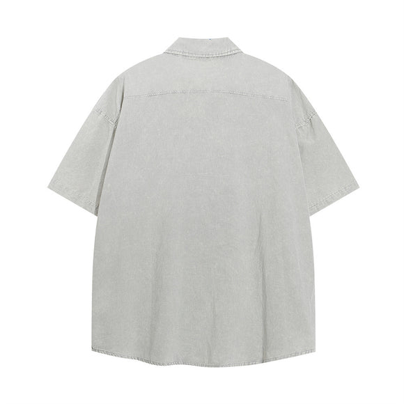 Camisa Casual con Bolsillo Bordado