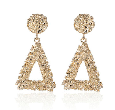 Aretes Geométricos Grandes Vintage - Oro, Plata y Negro - Image 3