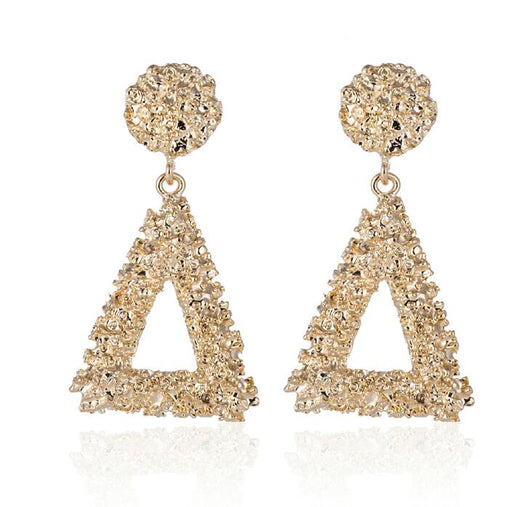 Aretes Geométricos Grandes Vintage - Oro, Plata y Negro - Image 3