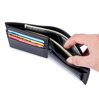 Billetera Trifold de Cuero Genuino para Hombre - Multifuncional - Image 4
