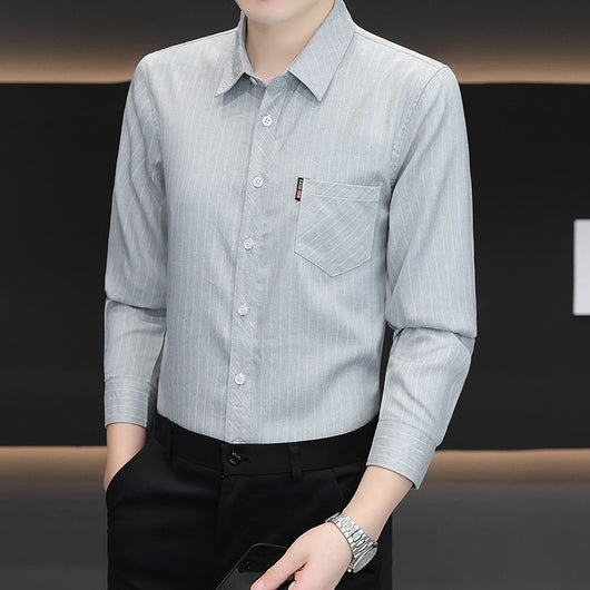 Camisa Slim Fit a Rayas Versátil para Joven - Image 9