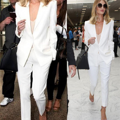 Blazer Blanco Casual Elegante para Mujer