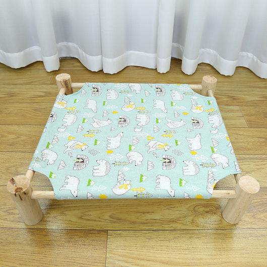 Cama de Camping de Madera para Gatos con Arenero Integrado - Image 24