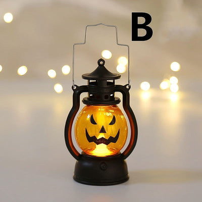 Lámpara Portátil Halloween con Diseño de Calabaza y Calavera - Image 9