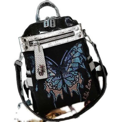 Bolso de Hombro Mariposa con Detalles de Cristal Brillante - Image 9