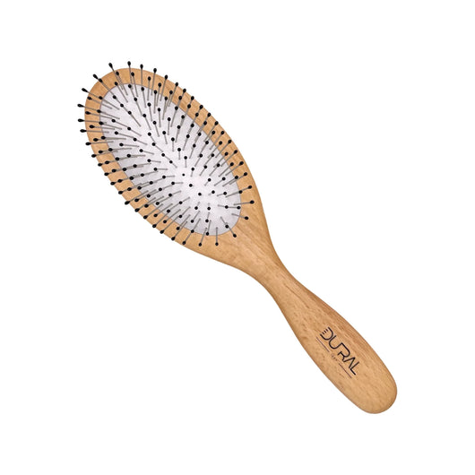 Dural Rubber Cushion Beech Wood Hair Brush, Steel Pins with Ball Tips - Tekeno