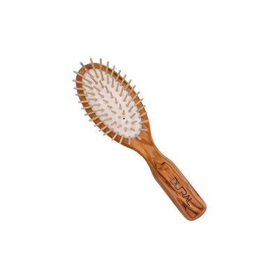 Dural Olive Wood Rubber Cushion Hair Brush with Wooden Pins - Tekeno