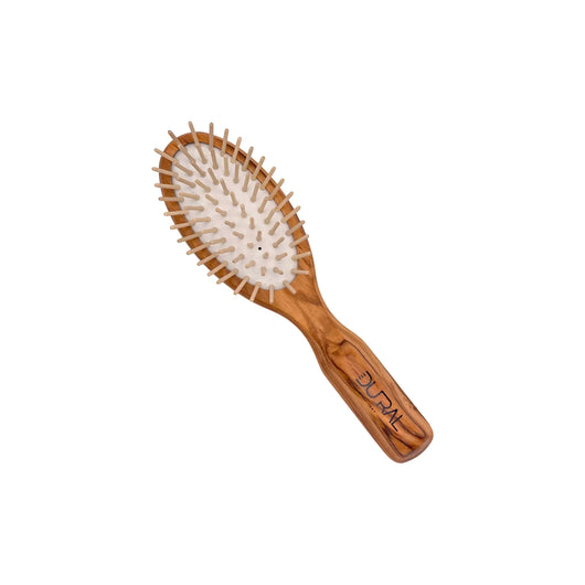 Dural Olive Wood Rubber Cushion Hair Brush with Wooden Pins - Tekeno