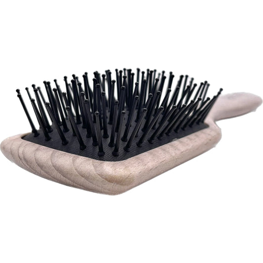 Dural Wooden Paddle Brush small Beech Wood Plastic pins with ball tips - Tekeno
